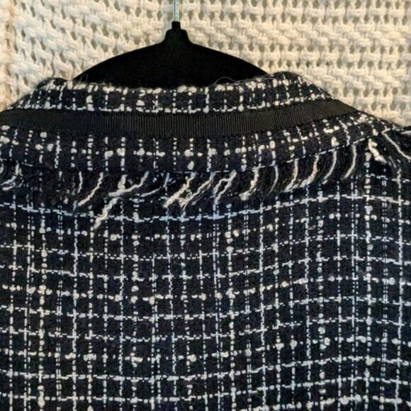 Bisou Bisou Blazer black and white tweed size 2 - Picture 8 of 9